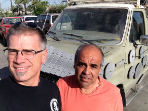 Oscar,  proprietor of J.P. Engines,   the shop that rebuilt XyloVan's engine and steering rack. 